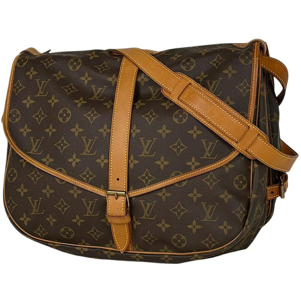 Louis Vuitton Saumur Crossbody Bag Monogram Brown